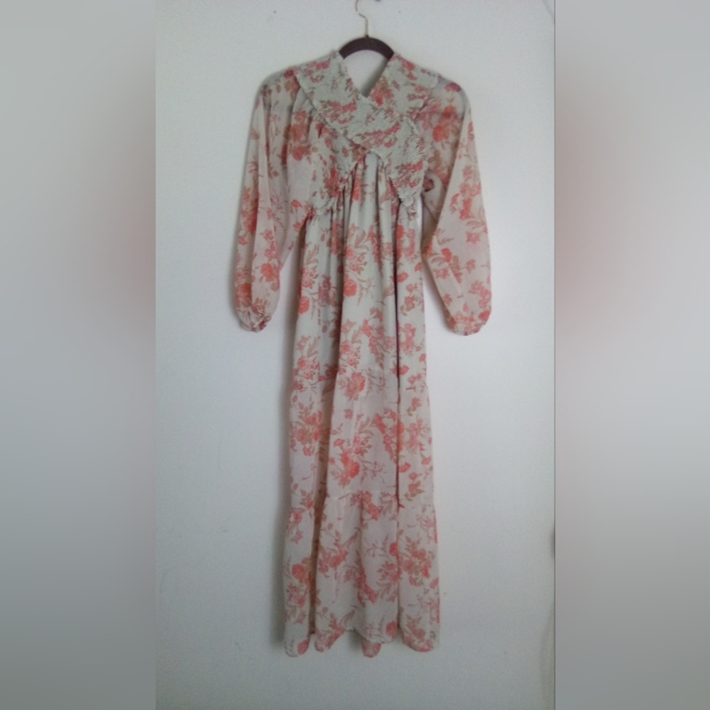 FOREVER 21 Floral Maxi Dress SIZE MEDIUM 26BUST 25 WAIST 54 LENGTH - Picture 6 of 8